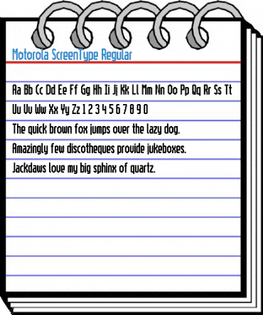 Motorola ScreenType Regular Font