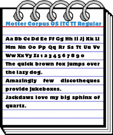 Motter Corpus OS ITC TT Regular Font