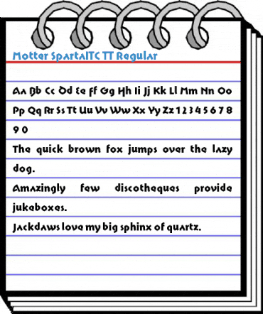 Motter SpartaITC TT Regular Font