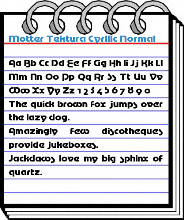 Motter Tektura Cyrilic Normal Font