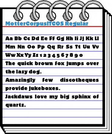 MotterCorpusITCOS Regular Font