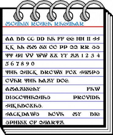 Moulin Rouge Regular Font
