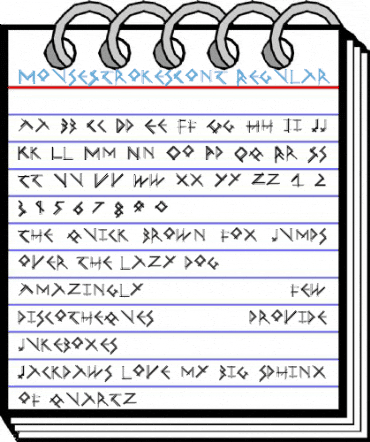 MouseStrokesCont Regular Font