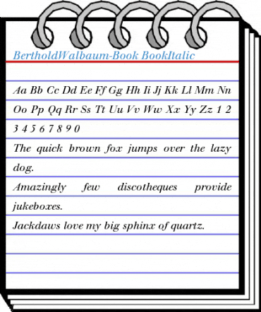 BertholdWalbaum-Book Font