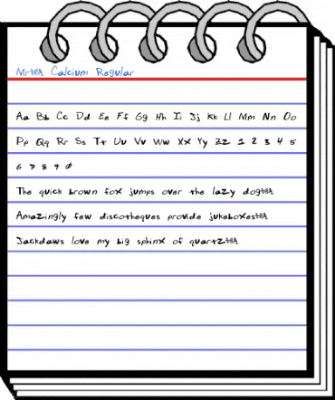Mr. Calcium Regular Font