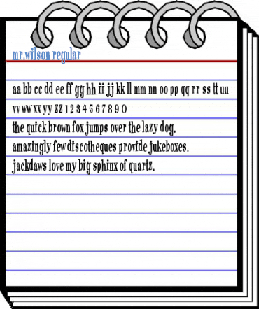 Mr.Wilson Regular Font