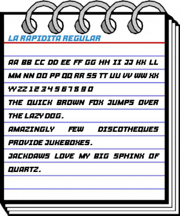La Rapidita Regular Font