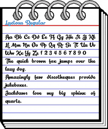 Lactosa Regular Font