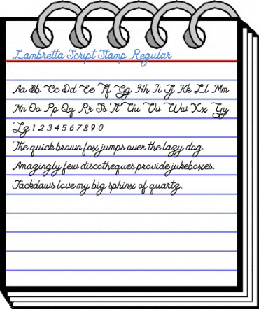 Lambretta Script Stamp Regular Font