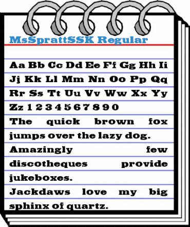 MsSprattSSK Regular Font