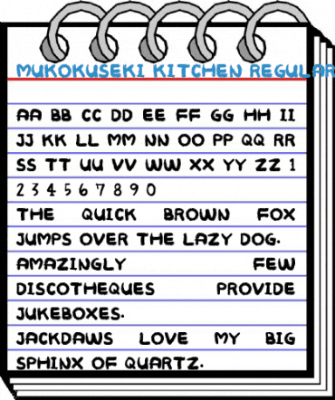 MUKOKUSEKI KITCHEN Regular Font