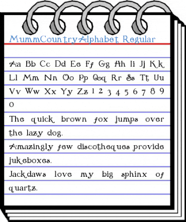 MummCountryAlphabet Regular Font