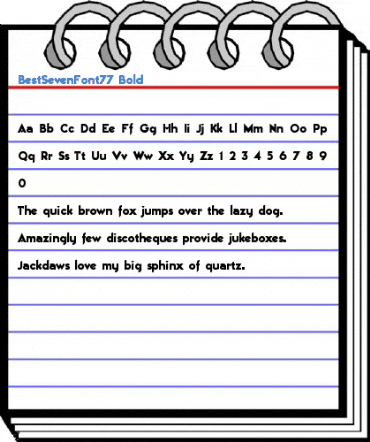BestSevenFont77 Bold Font