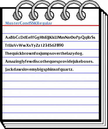 MusterCondSSK Regular Font