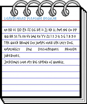 Lighthearted Pleasure Regular Font