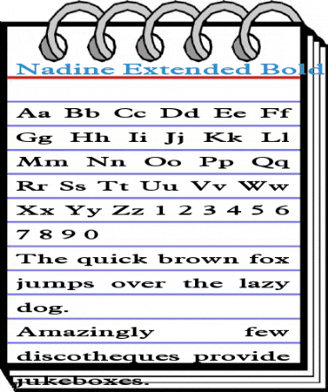 Nadine Extended Bold Font