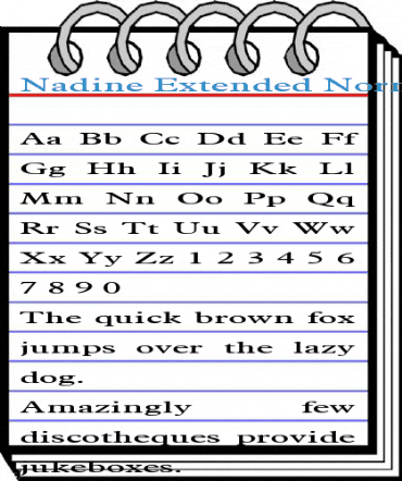 Nadine Extended Normal Font