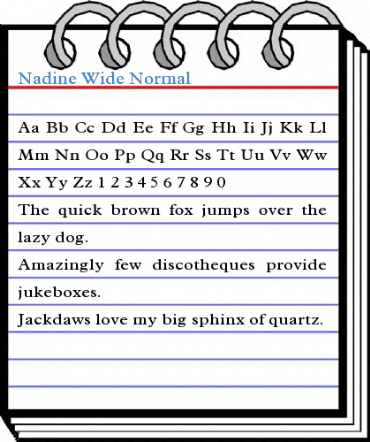 Nadine Wide Normal Font