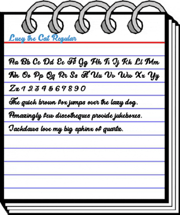 Lucy the Cat Regular Font