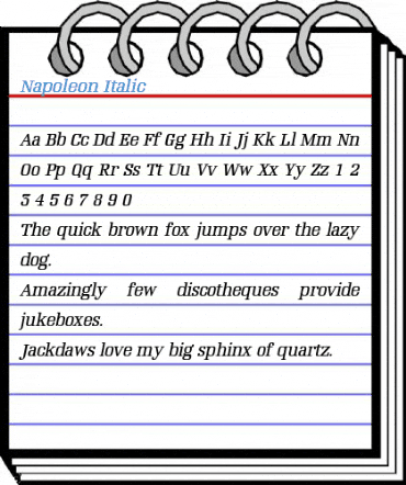 Napoleon Italic Font