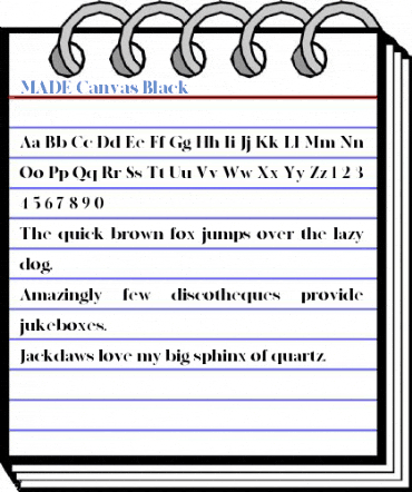 MADE Canvas Black Font