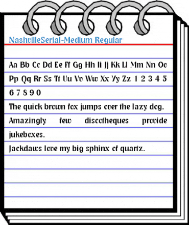 NashvilleSerial-Medium Regular Font
