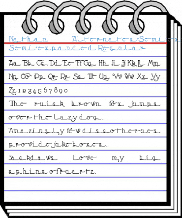 Nathan Alternates-Semi-expanded Semi-expanded Regular Font