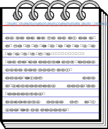 NationalCodesAmerica Roman Font