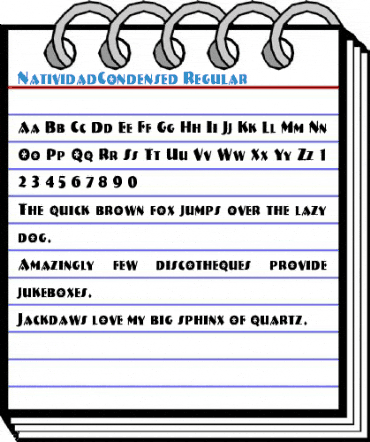 NatividadCondensed Regular Font