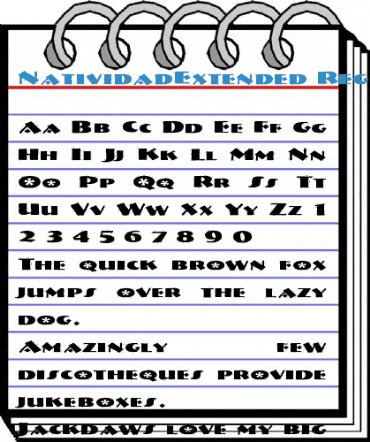 NatividadExtended Regular Font