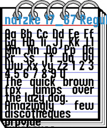 natzke 17_67 Regular Font