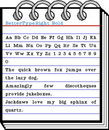 BetterTypeRight Bold Font