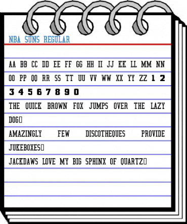 NBA Suns Regular Font