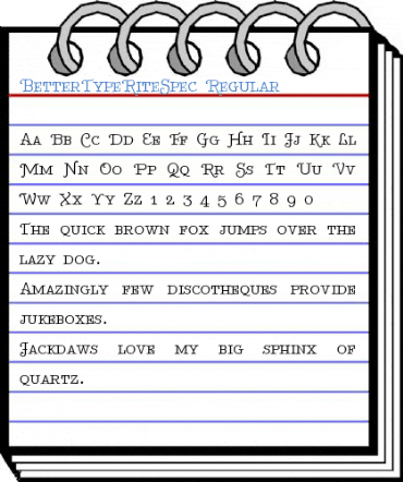 BetterTypeRiteSpec Regular Font