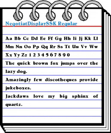 NegotiatDisplaySSK Regular Font