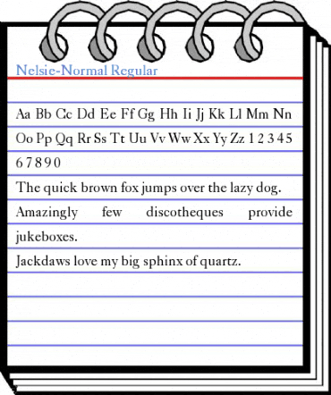 Nelsie-Normal Regular Font