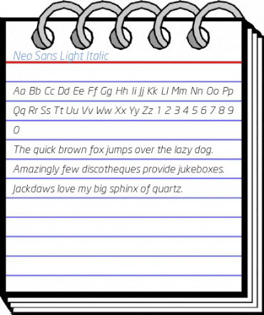 Neo Sans Light Italic Font