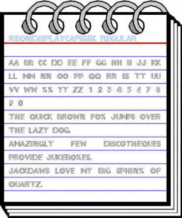 NeonDisplayCapsSSK Regular Font