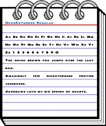 NeonExtended Regular Font