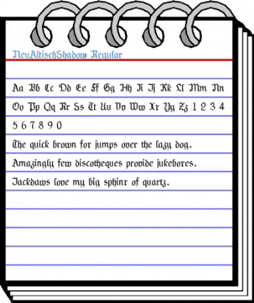 NeuAltischShadow Regular Font