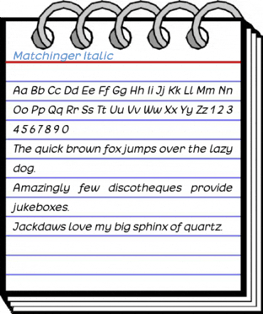 Matchinger Italic Font