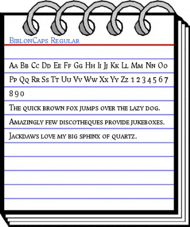BiblonCaps Regular Font