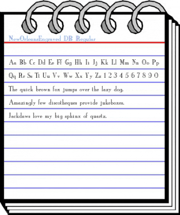 NewOrleansEngraved DB Regular Font
