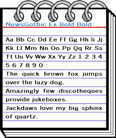 NewsGothic Ex Bold Font