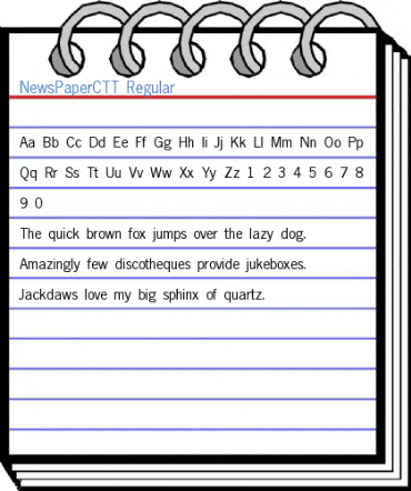 NewsPaperCTT Regular Font