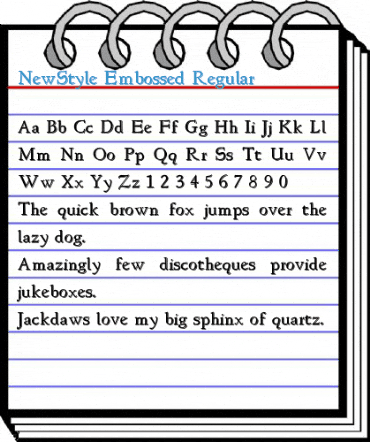NewStyle Embossed Regular Font