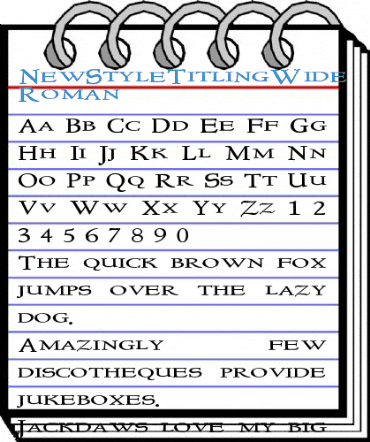 NewStyleTitlingWide Roman Font
