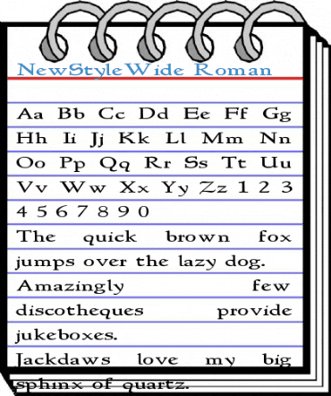 NewStyleWide Roman Font