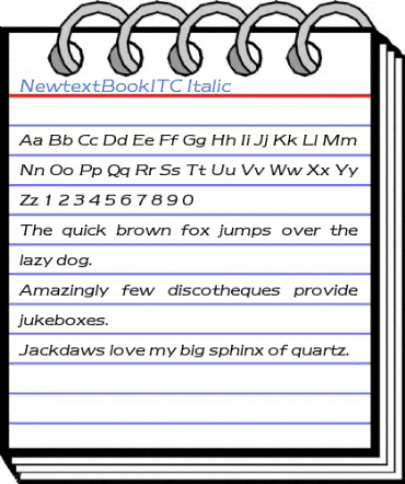 NewtextBookITC Italic Font