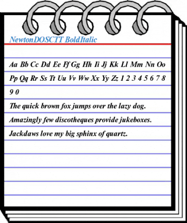 NewtonDOSCTT BoldItalic Font